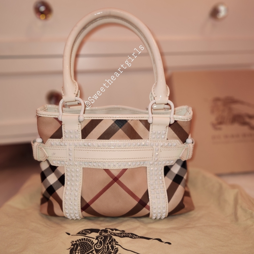 Burberry Studded Nova Check Bag - Picture 3 of 14